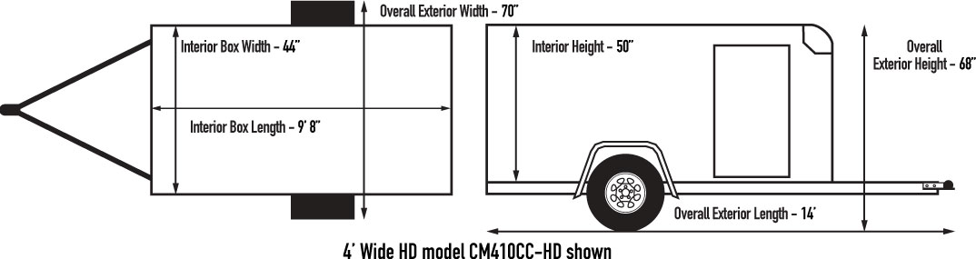 Custom Cargo 4 Wide Heavy Duty Diagram