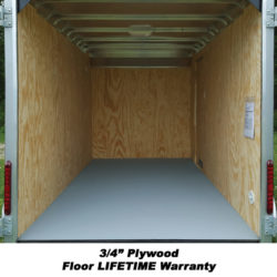 Lifetime Warranty 3/4" Plywood Floor