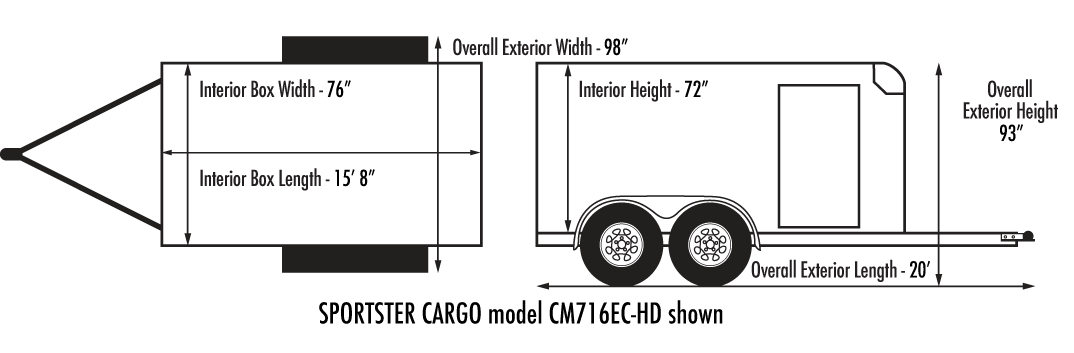 Custom Cargo 4 Wide Heavy Duty Diagram