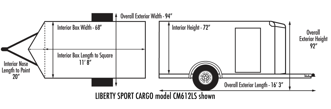 Custom Cargo 4 Wide Heavy Duty Diagram