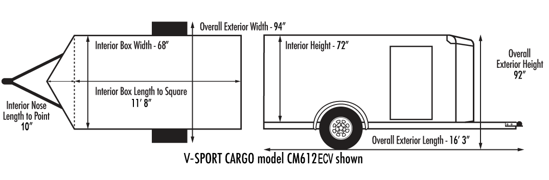 Custom Cargo 4 Wide Heavy Duty Diagram