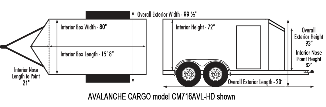 Custom Cargo 4 Wide Heavy Duty Diagram