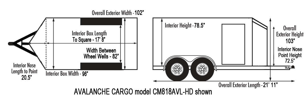 Custom Cargo 4 Wide Heavy Duty Diagram